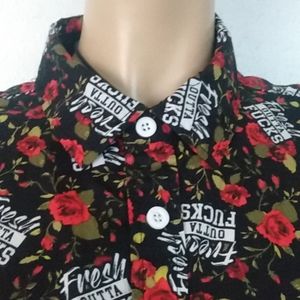 Floral button down shirt spicy 🌶️